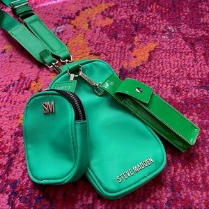 STEVE MADDEN GREEN BHANDY CROSS BODY BAG